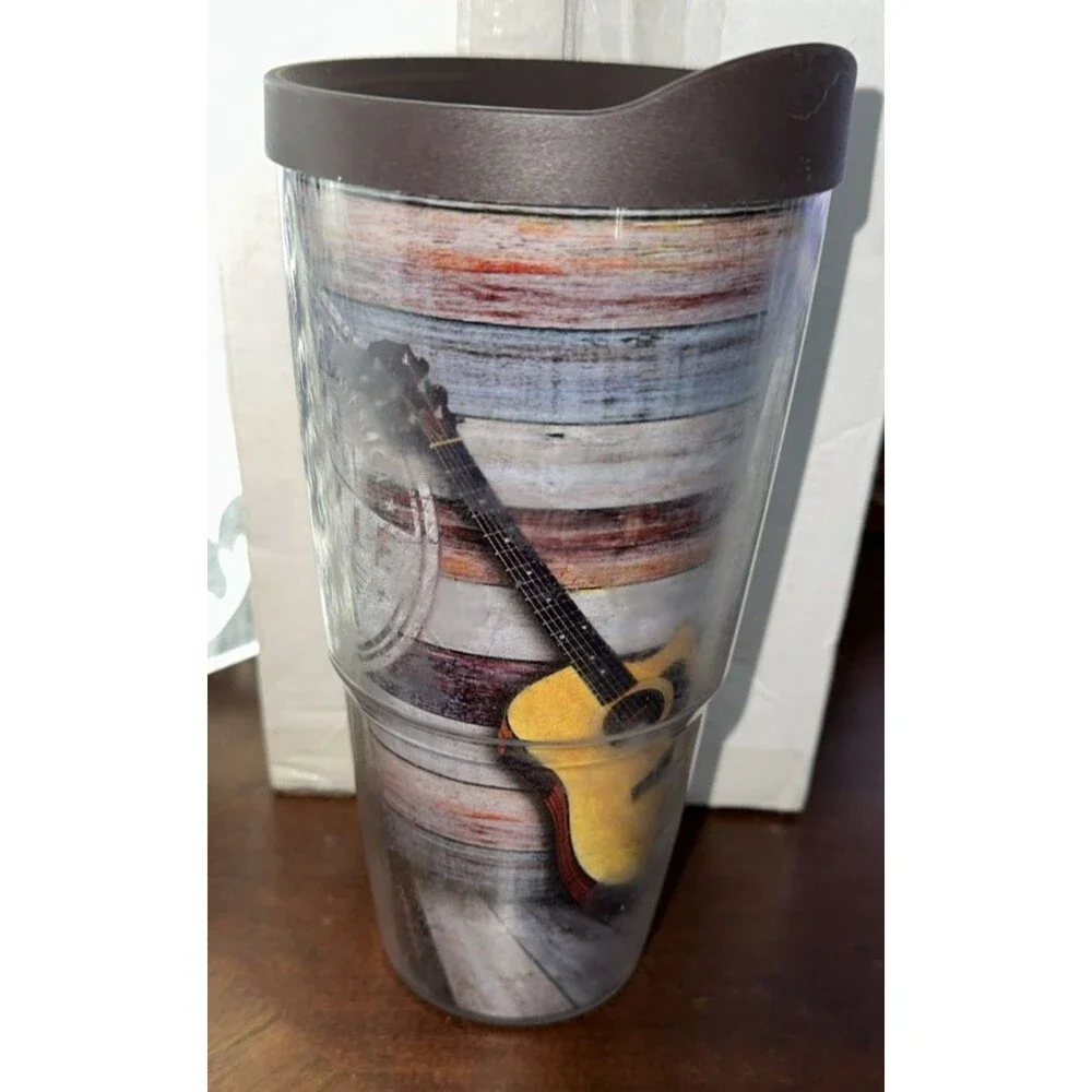 Nashville Guitar Hot Cold Tervis Insulated Tumbler 24 oz In Great Condition